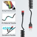 Thumbnail 4 de Coiled USB C Cable 2-Pack for Car 📱