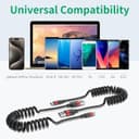 Thumbnail 6 de Coiled USB C Cable 2-Pack for Car 📱