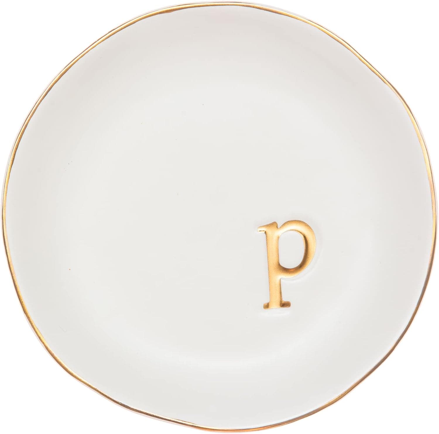 COLLECTIVE HOME Ceramic Jewelry Tray for Rings & Accessories 4.75" 🧭