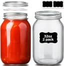 Thumbnail principal de ComSaf Wide Mouth Mason Jars 32 oz glass jars 🫙
