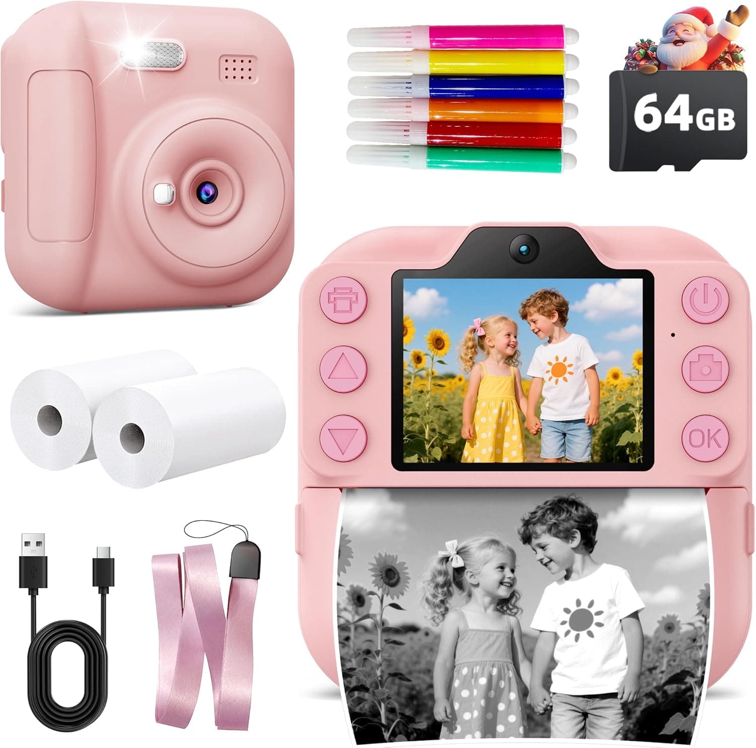 Coxlame Kids Camera Instant Print 64GB 📷