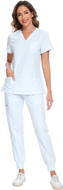 Thumbnail 2 de COZYFIT Scrubs Set Stretch V-Neck with 8 Pockets 🩺