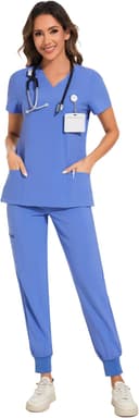 Thumbnail 5 de COZYFIT Scrubs Set Stretch V-Neck with 8 Pockets 🩺