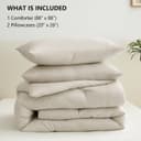 Thumbnail 6 de CozyLux Beige Queen Comforter Set 3-Piece Bedding 🛏️