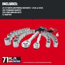 Thumbnail 2 de CRAFTSMAN CMMT45171 71-Piece Mechanics Tool Set 🧰