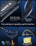 Thumbnail 2 de Cratree 50 ft 8K HDMI fiber cable 48 Gbps 📺