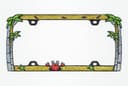 Thumbnail 1 de Creathome 3D Shining Palm Trees Crab License Plate Frame 🚗
