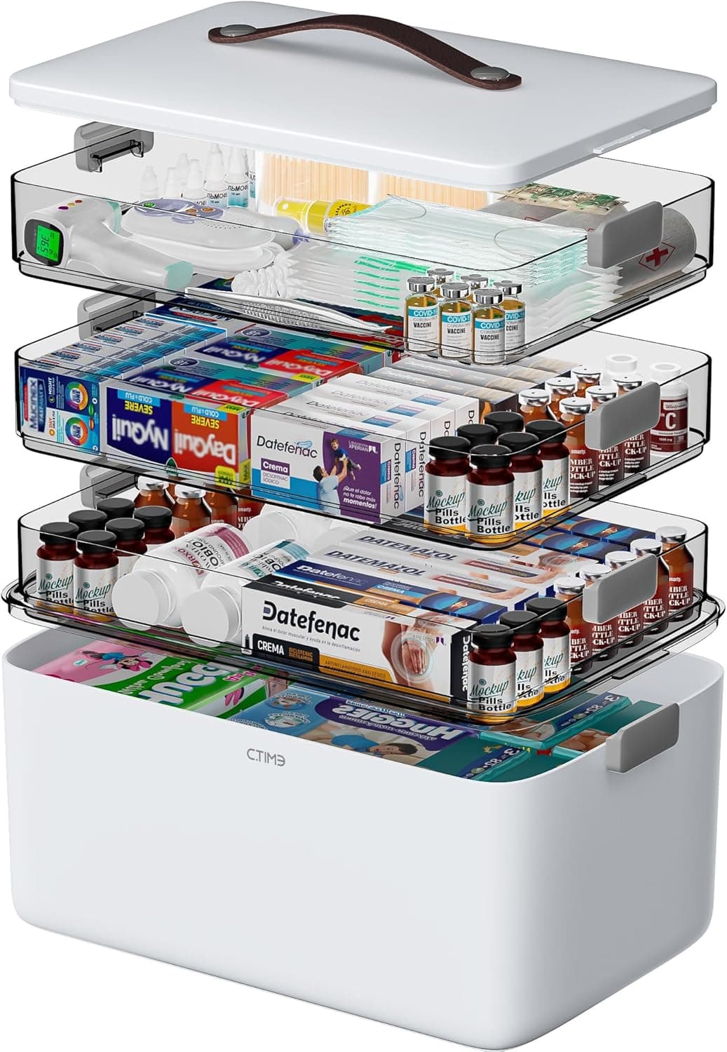 CTIME 4-Tier XL Medicine Organizer, Portable 🧰