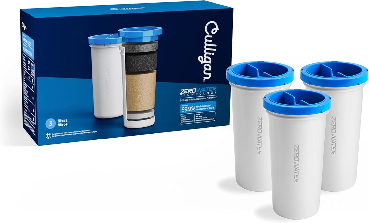 Culligan Replacement Filter 3-Pack with ZeroWater Tech ⌚