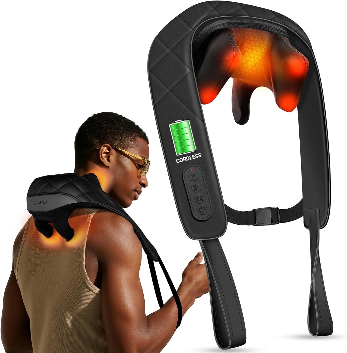 CuPiLo Cordless Neck Massager with Heat 🎧