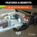 Thumbnail 3 de CURT 23521 Trailer Coupler Lock 1/4" 🔒