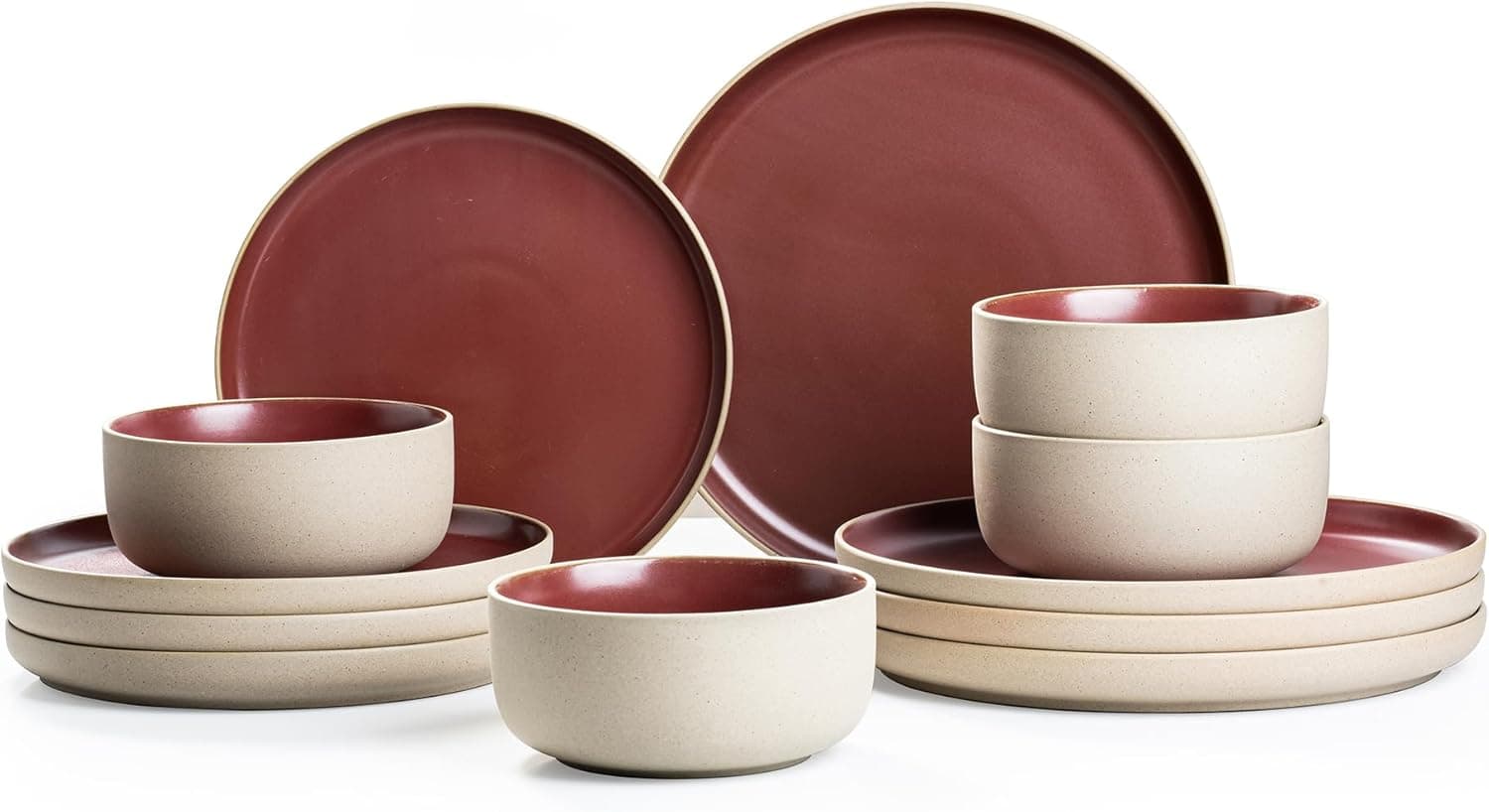 Dafuceramic 12-Piece Dinnerware Set with Reactive Glaze 🍽️