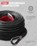 Thumbnail 2 de DAYDOOR 1/4" x 50ft 10,000 lb winch rope 🚗