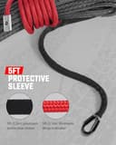 Thumbnail 3 de DAYDOOR 1/4" x 50ft 10,000 lb winch rope 🚗