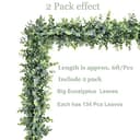 Thumbnail 6 de DearHouse Faux Eucalyptus Garland 6 ft, 2-Pack 🌿
