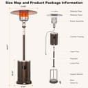 Thumbnail 5 de DIAMONDFORGE Patio Heater 50,000 BTU Brown 🔥