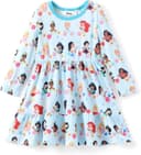 Thumbnail principal de Disney Princess Frozen Elsa Minnie Stitch Floral Toddler Dress 2-6 Years 👗