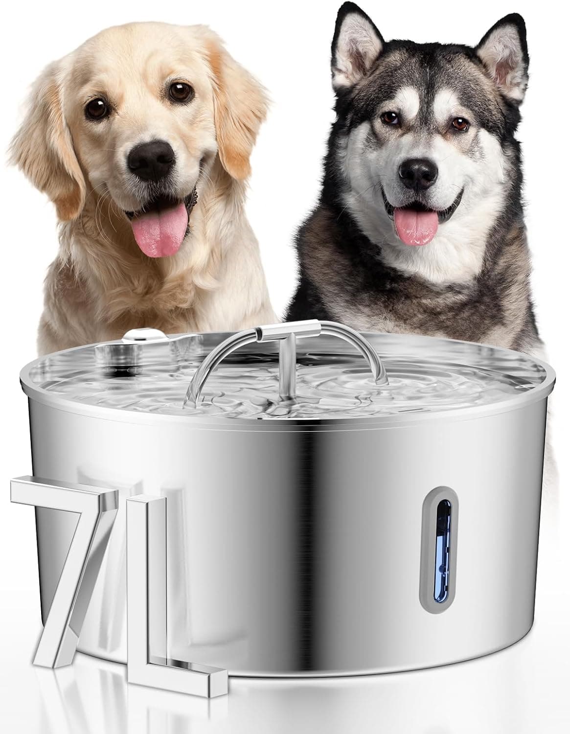 Dog Water Fountain 7L Stainless Steel for Large Dogs 🐶