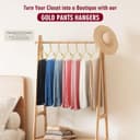 Thumbnail 1 de DOIOWN Gold Pants Hangers 12 Pack 13.3” Matte Aluminum 💼📎