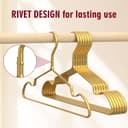 Thumbnail 5 de DOIOWN Gold Pants Hangers 12 Pack 13.3” Matte Aluminum 💼📎