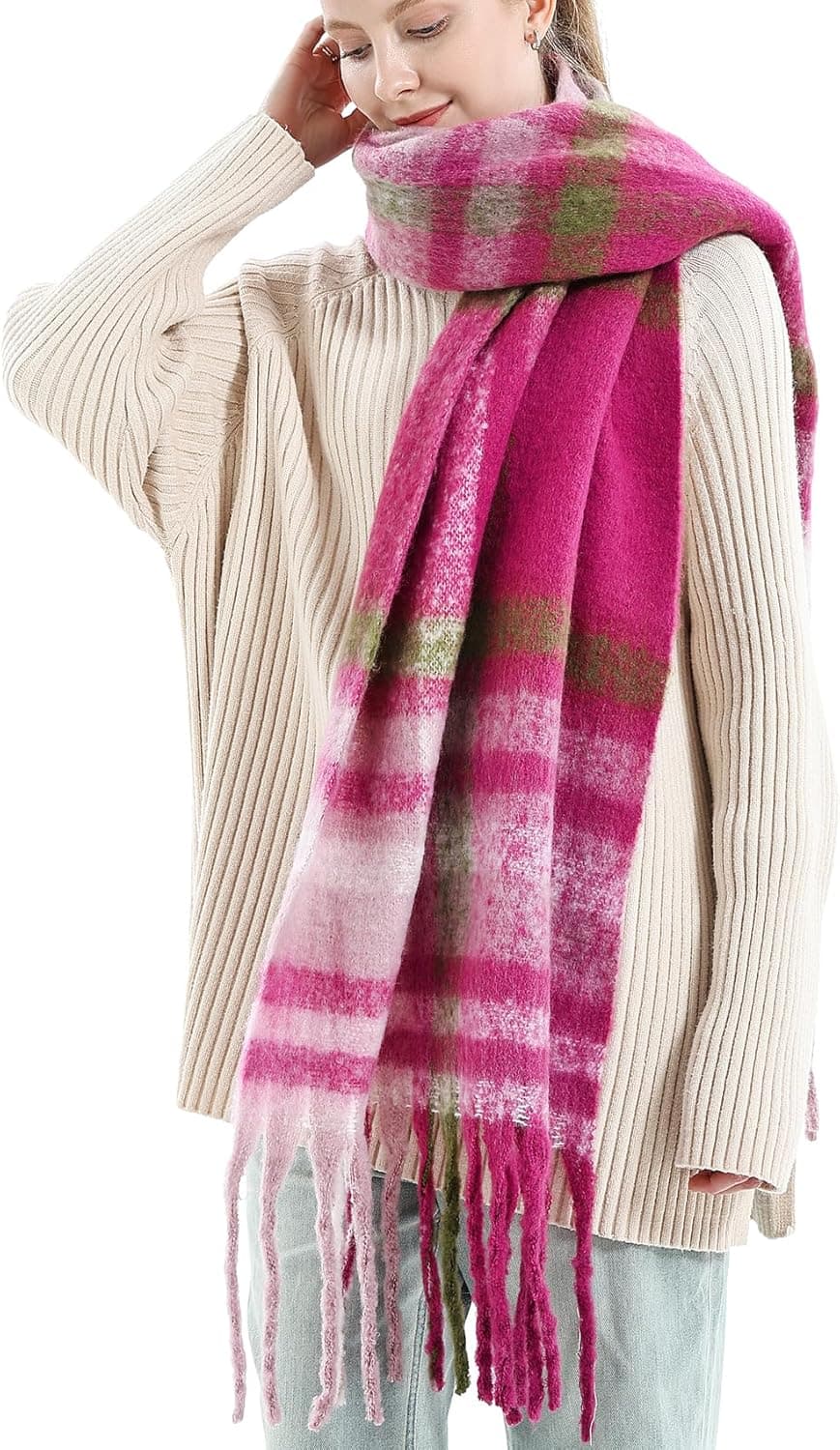 Double Couple Vintage Scarfs 70x200cm plaid shawl 🧣