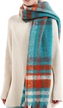 Thumbnail 5 de Double Couple Vintage Scarfs 70x200cm plaid shawl 🧣