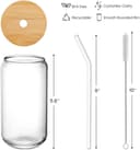 Thumbnail 5 de Drinking Glasses 16 oz with Bamboo Lids 🥛