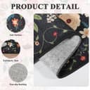 Thumbnail 6 de DUKINO 5x7 Floral Area Rug, Low Pile Black 🏠