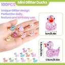 Thumbnail 1 de DULEFUN 100pcs Mini Glitter Ducks resin figurines 🐥