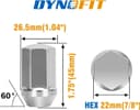 Thumbnail 1 de dynofit 24pcs M14-1.5 OEM Lug Nuts 45mm height 🔩