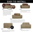 Thumbnail 5 de Easy-Going Oversized Microfiber 6-Piece Sofa Slipcover 🛋️