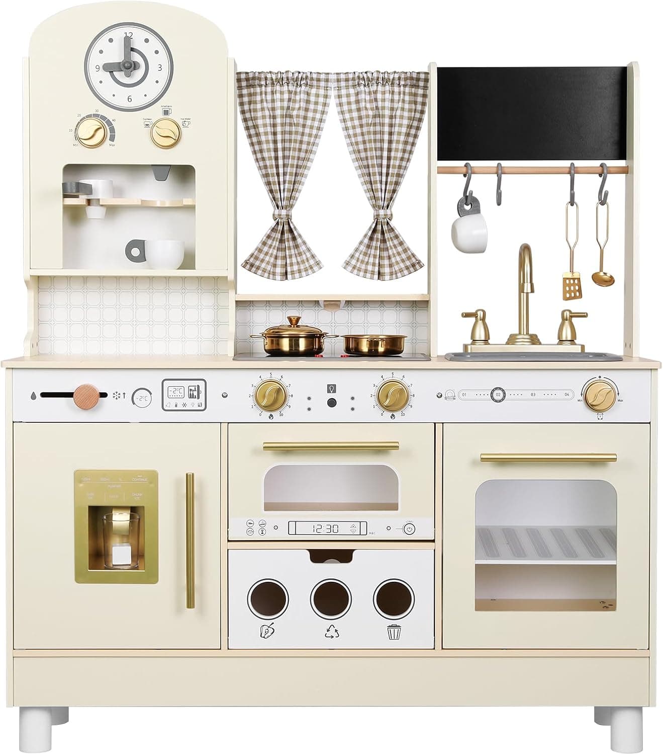 EDUBEBO Kids Kitchen playset Adjustable Height for Ages 3-8 🍳