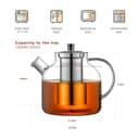 Thumbnail 5 de Ehugos 1500ml Glass Teapot with Removable Infuser 🍵