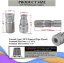 Thumbnail 1 de Elifecenter 1/2" NPT hydraulic coupler for skid steer 🛠️