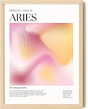 Excool Club Aries Aura Zodiac Poster 12x16 📷