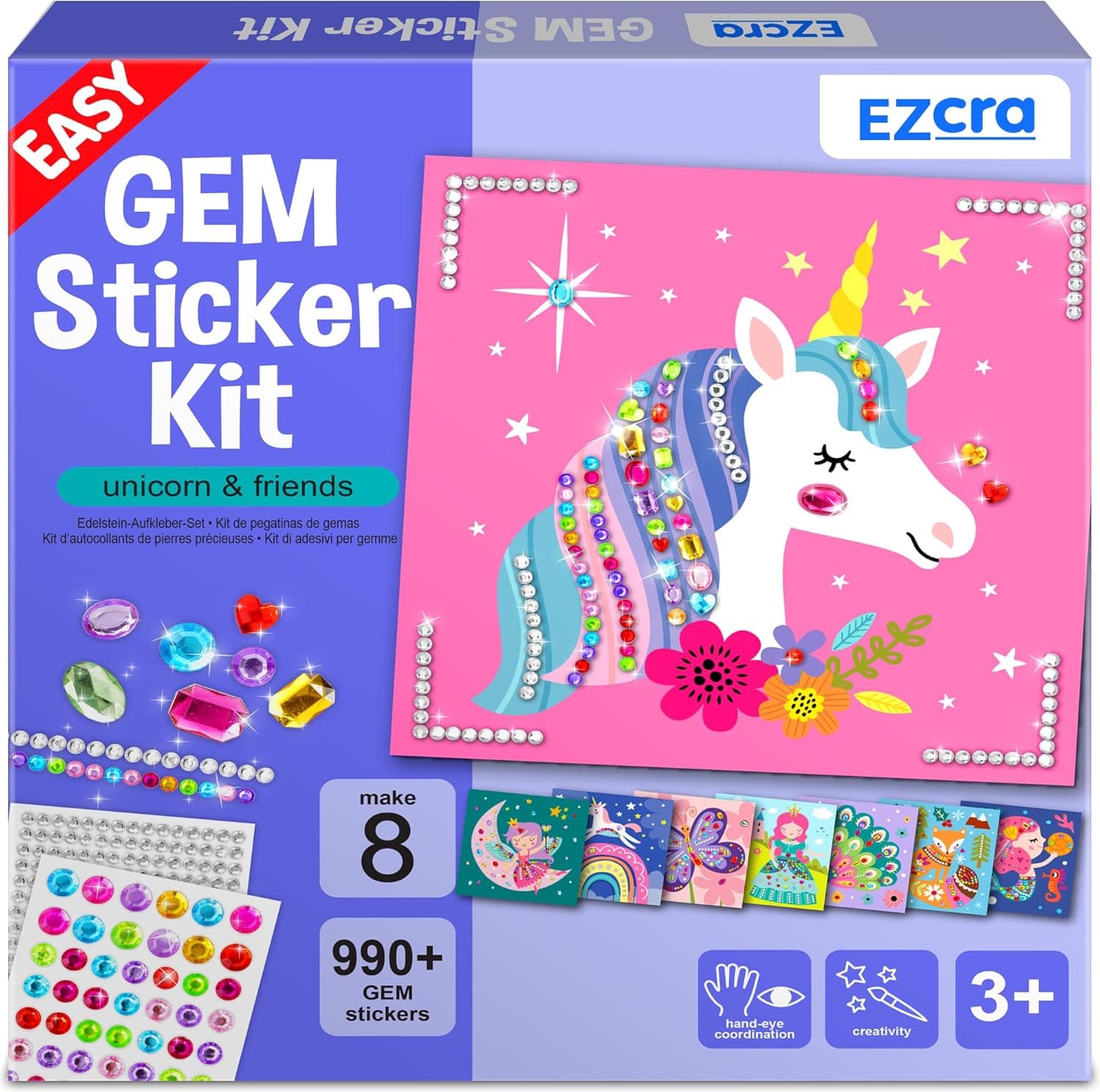 EZCRA Easy Gem Sticker Kit 990+ Stickers 🎨