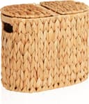 Thumbnail principal de FairyHaus Wicker Toilet Paper Storage Basket with Lid 🧻