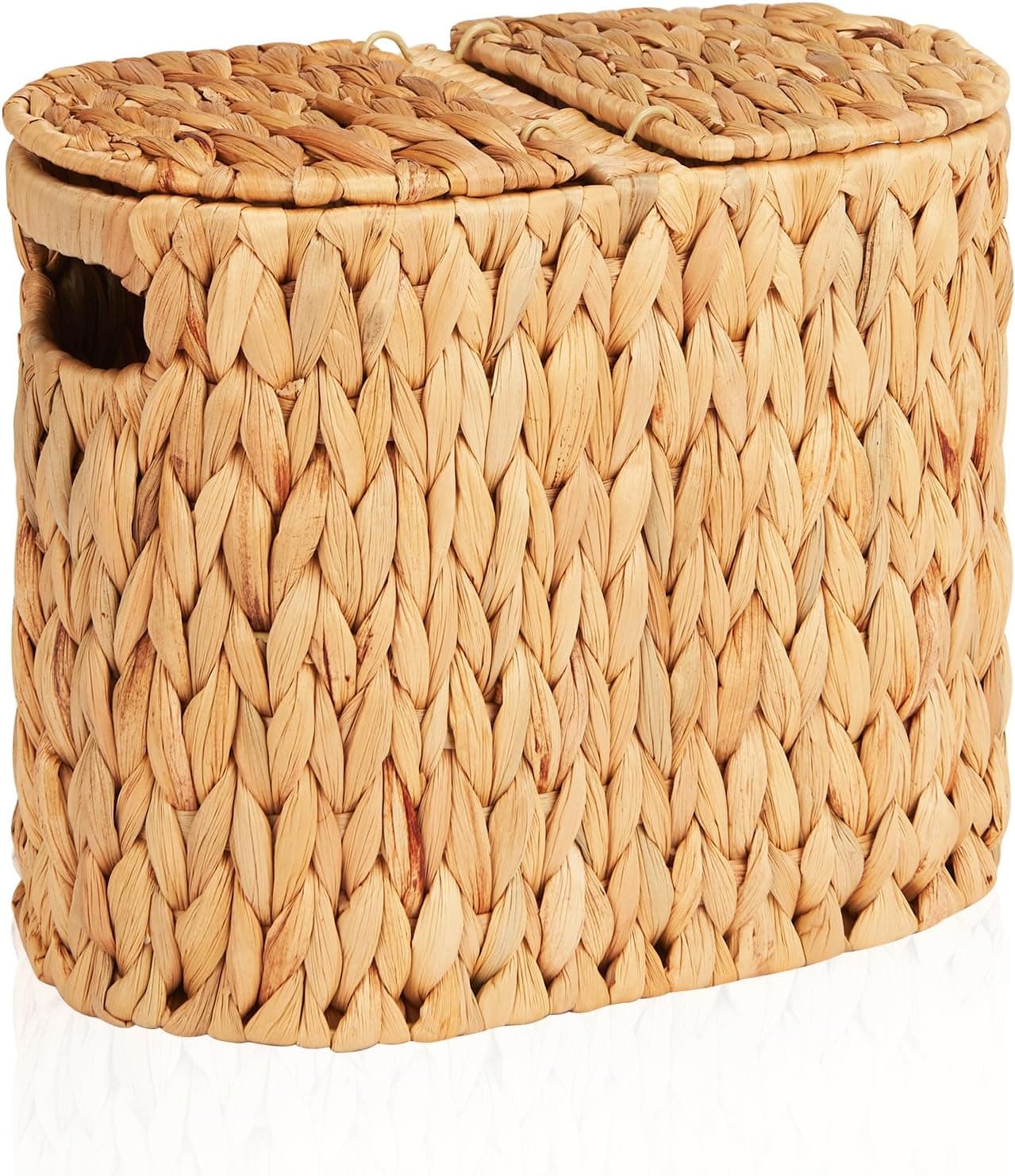 FairyHaus Wicker Toilet Paper Storage Basket with Lid 🧻