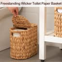 Thumbnail 1 de FairyHaus Wicker Toilet Paper Storage Basket with Lid 🧻