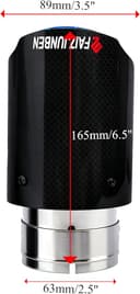 Thumbnail 4 de FAIZJUNBEN Carbon Fiber Exhaust Tip 3.5" 🚗