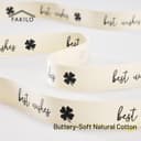 Thumbnail 4 de FAKILO Best Wishes Cotton Ribbon 5/8" x 10 yd 🎀