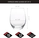 Thumbnail 1 de FAWLES 12-Piece Stemless Wine Glasses 🍷