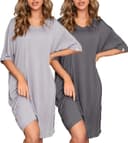 Thumbnail principal de FENTENG 2-Pack Women's V-Neck Nightgowns 👗