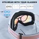 Thumbnail 2 de findway Ski Goggles OTG Over-Glasses Snow Goggles 🎿