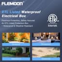 Thumbnail 3 de Flemoon 2-Piece Outdoor Waterproof Electrical Box 12.5" 📦