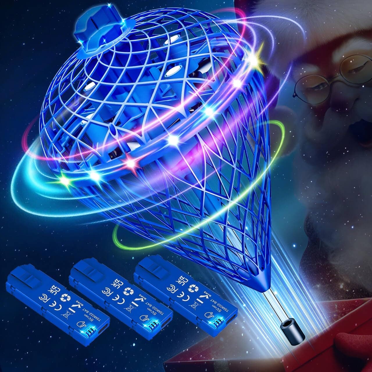 Flying Orb Ball Light-Up Hover Toy 3 Batteries 🧸