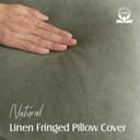 Thumbnail 1 de Foindtower 18x18 Linen Fringe Pillow Covers Olive Green 🛋️