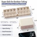 Thumbnail 1 de Foldable Weekly Pill Organizer with 2 Extra Compartments 📷