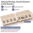 Thumbnail 3 de Foldable Weekly Pill Organizer with 2 Extra Compartments 📷