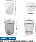 Thumbnail 2 de T.FORING 5 Gallon Drawstring Trash Bags 120 count 🗑️